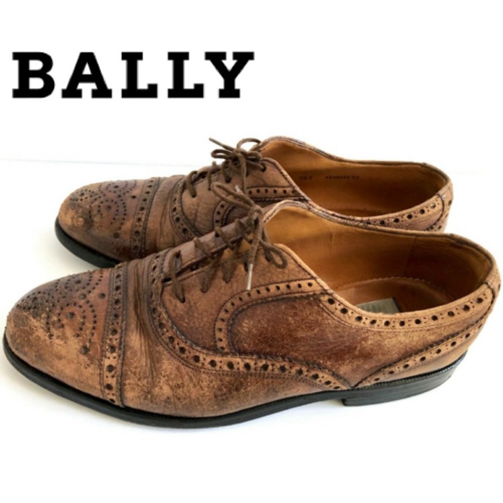 Vintage BALLY Oxford Shoes Distressed Hipster 7.5